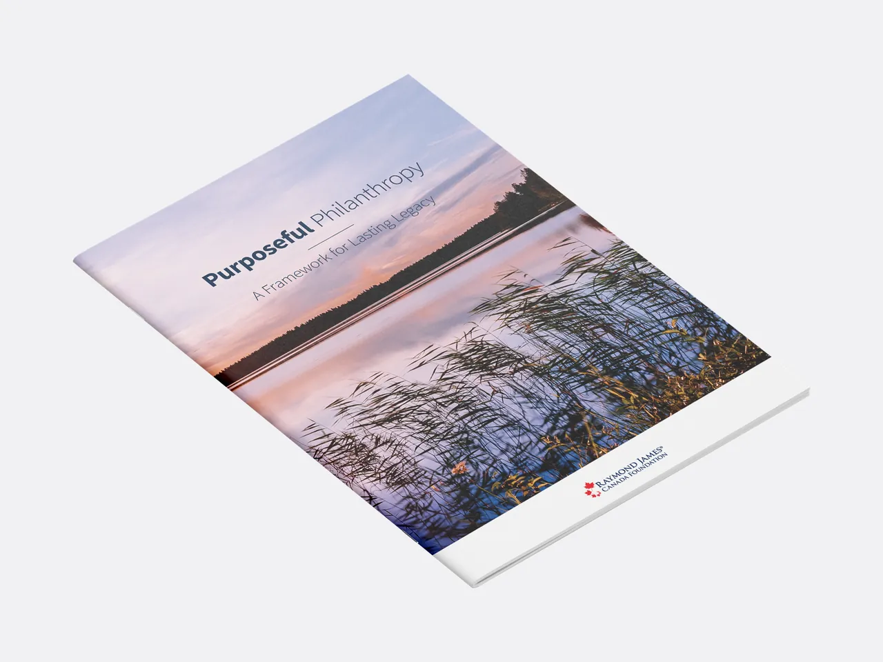 English cover with a misty lake and reeds at dusk.