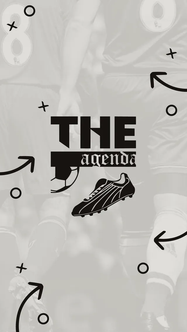The Agenda vertical story on a light photograph with hand-drawn tactics marks.