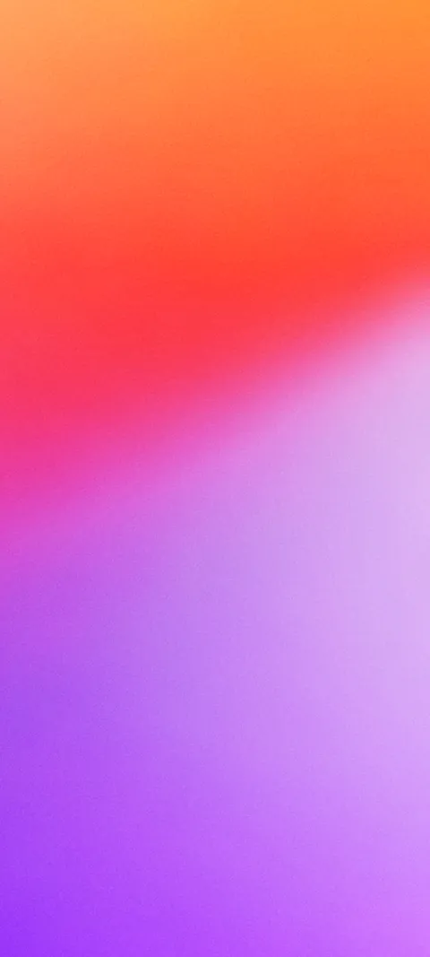 Soft grainy gradient from orange and red at the top to lilac and purple at the bottom.